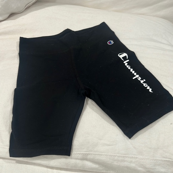 Champion Pants - Champion Black Biker Shorts W Logo‎